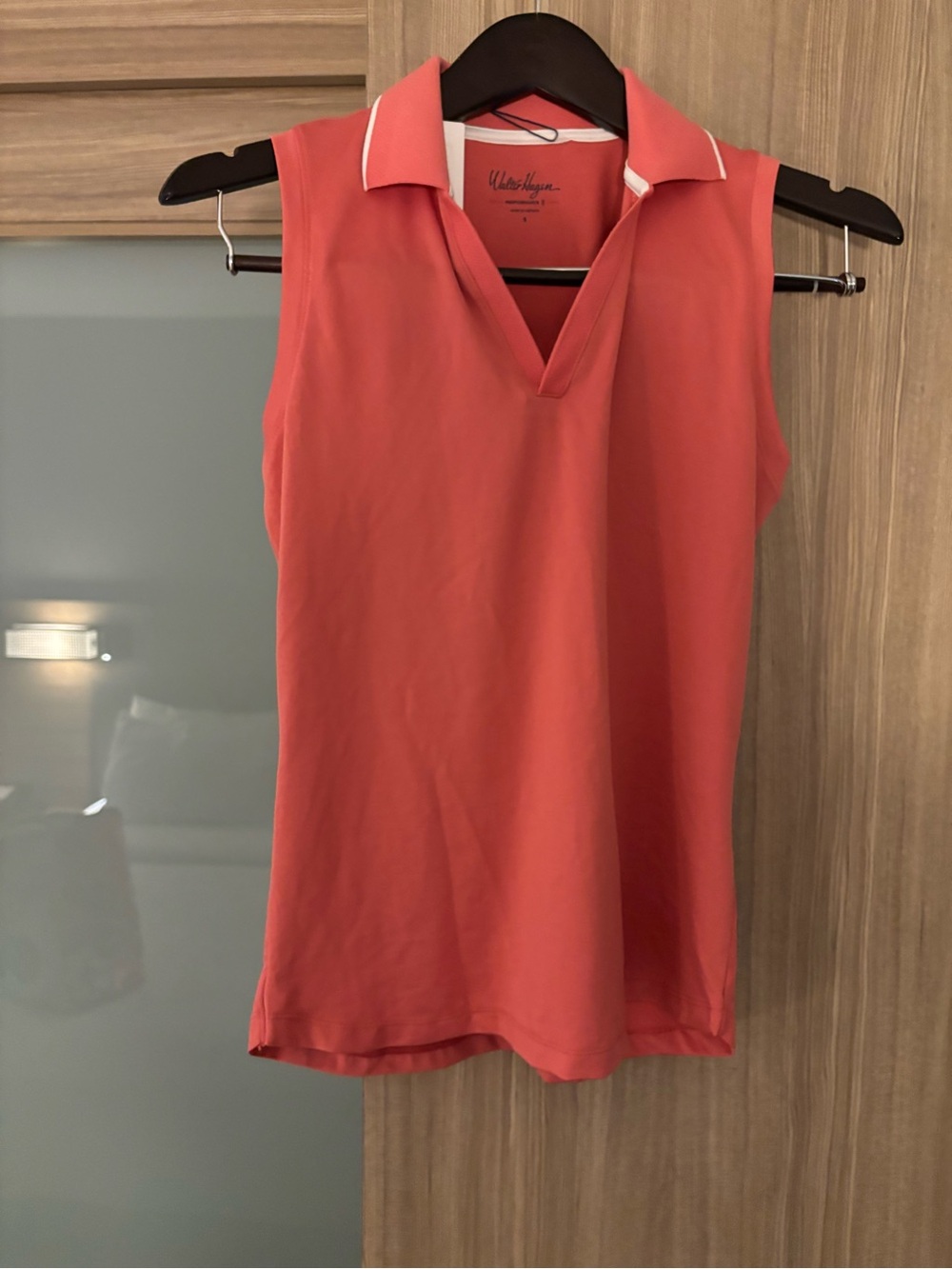 Walter Hagen Coral Sleeveless Polo Golf Sleevelezs Shirt NWT Size S
